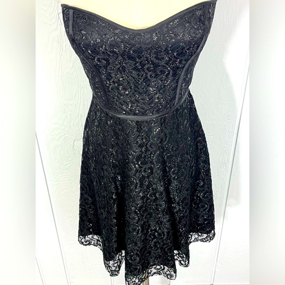 Parker - Eva black lace strapless sparkle mini party dress - Size XS - NWT - Picture 6 of 10